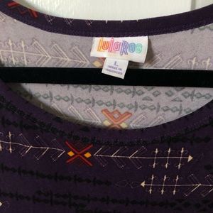 Lularoe size large Carly purple design dress like new